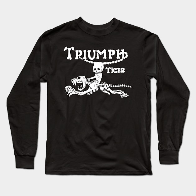 Legendary Triumph Tiger Motorcycle Long Sleeve T-Shirt by jasper-cambridge